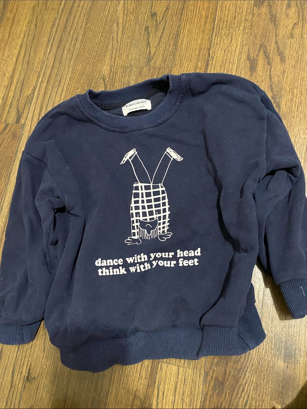 Bobo Choses Navy Sweatshirt with White Graphic